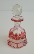 Stara filigranowa karafka - flakonik na perfumy Bohemian Biedermeier