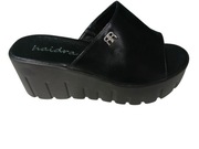 klapki na koturnie lato kolor czarny rozmiar 39