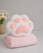 poduszka łapka z kocykiem łapka pusheen paw ocieplacz na dłonie
