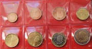 Hiszpania   Kompletny    Zestaw euro  2011 r    kpl 8 sztuk   stan  !!