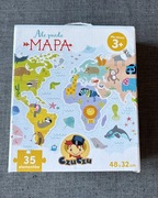Puzzle CzuCzu Mapa świata 35 el. 3+