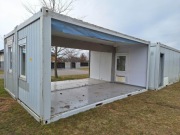 Kontener biurowy przelotowy modułowy 6x2.5m dobry stan! Okna + rolety
