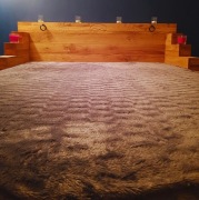 Łóżko drewniane dębowe słowiańskie ręcznie robione