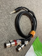 2 x XLR ŻEŃSKIE na jack 3,5mm TRS 1 metr