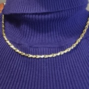 Kolia złota 585 (14karat),białe i żółte złoto, waga  8,80g dł 45cm 