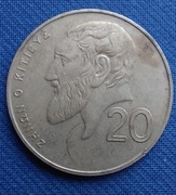 Moneta Cypr 20 centów 2001