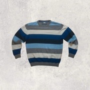 Babista sweterek w paski męski 50% lambswool L