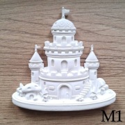 Bajkowy zamek krasnoludków figurka do malowania dla dzieci magnes z masy