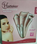 Hatteker dla kobiet, 3-w-1 Lady Shaver depilator USB
