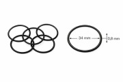 O-Ring uszczelka do zegarka. 34 x 0,8 mm. 5 sztuk. Nowe