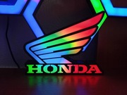 Podświetlany led napis Honda RGB LED | Dekoracja 3D | Lampka na biurko