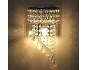 Kryształowy Kinkiet Ścienny Art Deco, Chrom, E14