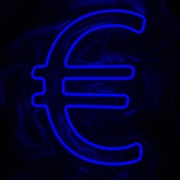 NEON EURO € KRYPTOWALUTY KANTOR lampa