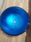 Duża niebieska umywalka nablatowa