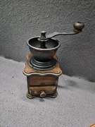 Stary Młynek reczny do pieprzu Vintage piękny drewniany