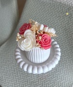 Zestaw Dekoracyjny: Bukiet z wosku + Tacka