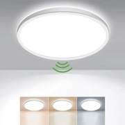 zemty Lampa sufitowa LED z czujnikiem ruchu 23 cm 18 W okrągła płaska