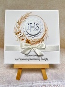 Zaproszenia komunijne,ręcznie robione hand made