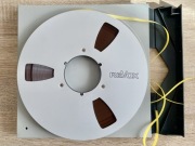 Aluminiowa szpula REVOX, 26cm, srebrny oryginał w super stanie.