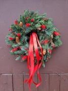 Świąteczny wianek na drzwi