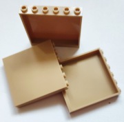 143 Klocek panel ściana jasny średni beż 1x5x6 - 3 szt.