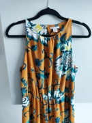 Długa letnia sukienka w kwiaty H&M plażowa 38 M maxi