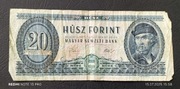 Stary banknot Węgry 20 forintów 1975 rok 