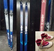 Zestaw narty biegowe buty 40 kijki SNS Profil łyżw
