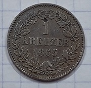 0155 Niemcy Badenia 1 krajcar 1865