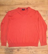 Sweter męski GANT Premium Cotton Rozmiar L | Pomarańczowy | V-neck