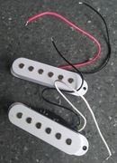 Przetworniki gitarowe neck i middle do stratocastera białe