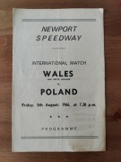 żużel program Polska v Walia 1966