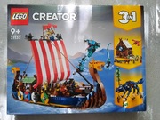 LEGO 31132 Creator 3w1 - Statek wikingów i wąż z Midgardu
