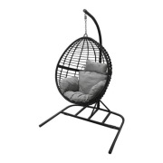 Nowoczesny Fotel Wiszący KOKON – Stabilny Stelaż, Duży i Komfortowy