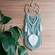 Makrama na kole z imieniem łapacz snów imienna