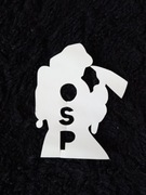 Naklejka Strażak OSP biały na auto meble laptop