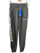 Dresy z lampasami szare Adidas vintage 3 stripes /XS