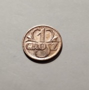 1gr 1938,brąz,średnica 14,7mm,waga 1,5gr, stan b.piękny