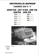 Instrukcja napraw Fendt Farmer 206 V/VA, 207 V/VA, 208 VA, 208 PA,  PL