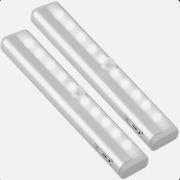 Bezprzewodowe światła pod szafki 2 Pack, 10 lampek czujnik ruchu LED