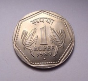 Indie 1 rupia 1989 Noida PIĘKNA!