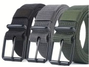 PARCIANE MĘSKIE PASKI 3szt  zestaw  CZARNY SZARY i ZIELONY 120cm 