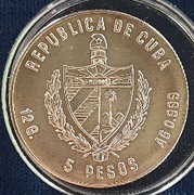 Kuba  5 Pesos 1981  Azahar- kwiat cytryny