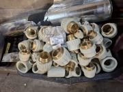 PP Mufy kolanka zestaw od fi20 do fi 90,fi75,fi63,fi20,fi50,fi40 mosiądz 