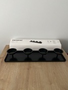 IKEA Vinterfint Swiecznik, na 4 swieczki czarny, 54x15x7 cm Nowy