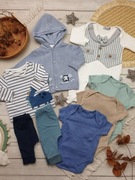 Zestaw ubranek mix paka dla chłopca rozmiar 56-62   8 sztuk CREAM