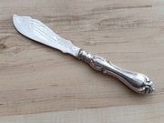 BRYTYJSKI SREBRZONY NÓŻ DO MASŁA GRAWER WZÓR OLGA