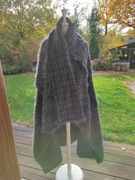 Pled koc futro ponczo do ogrodu mega ciepły