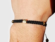 Bransoletka miłości czarna regulowana 30 cm długości 