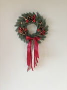 Wianek na drzwi wieniec na ścianę zimowy zima święta christmas